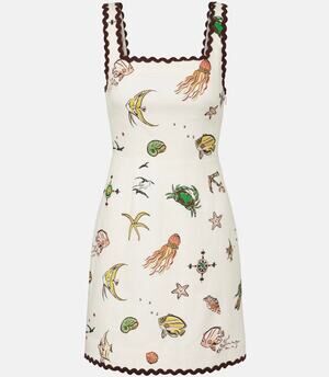 Alemais Printed cotton minidress
